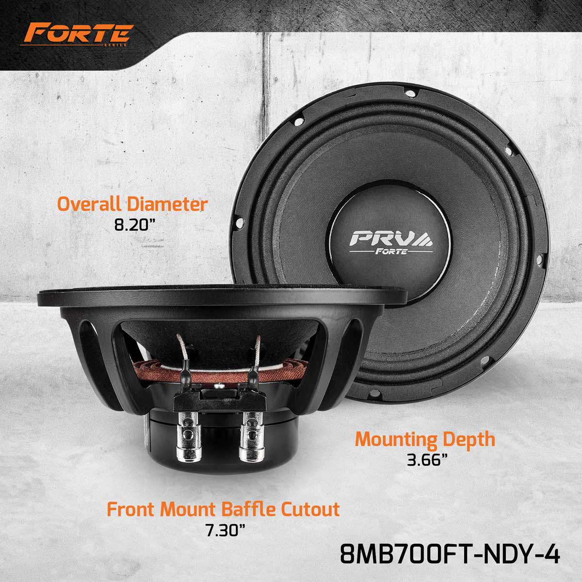 PRV Audio 8MB700FT-NDY-4 Forte Series 8